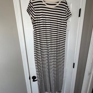 a new day Black and White Striped Maxi Dress